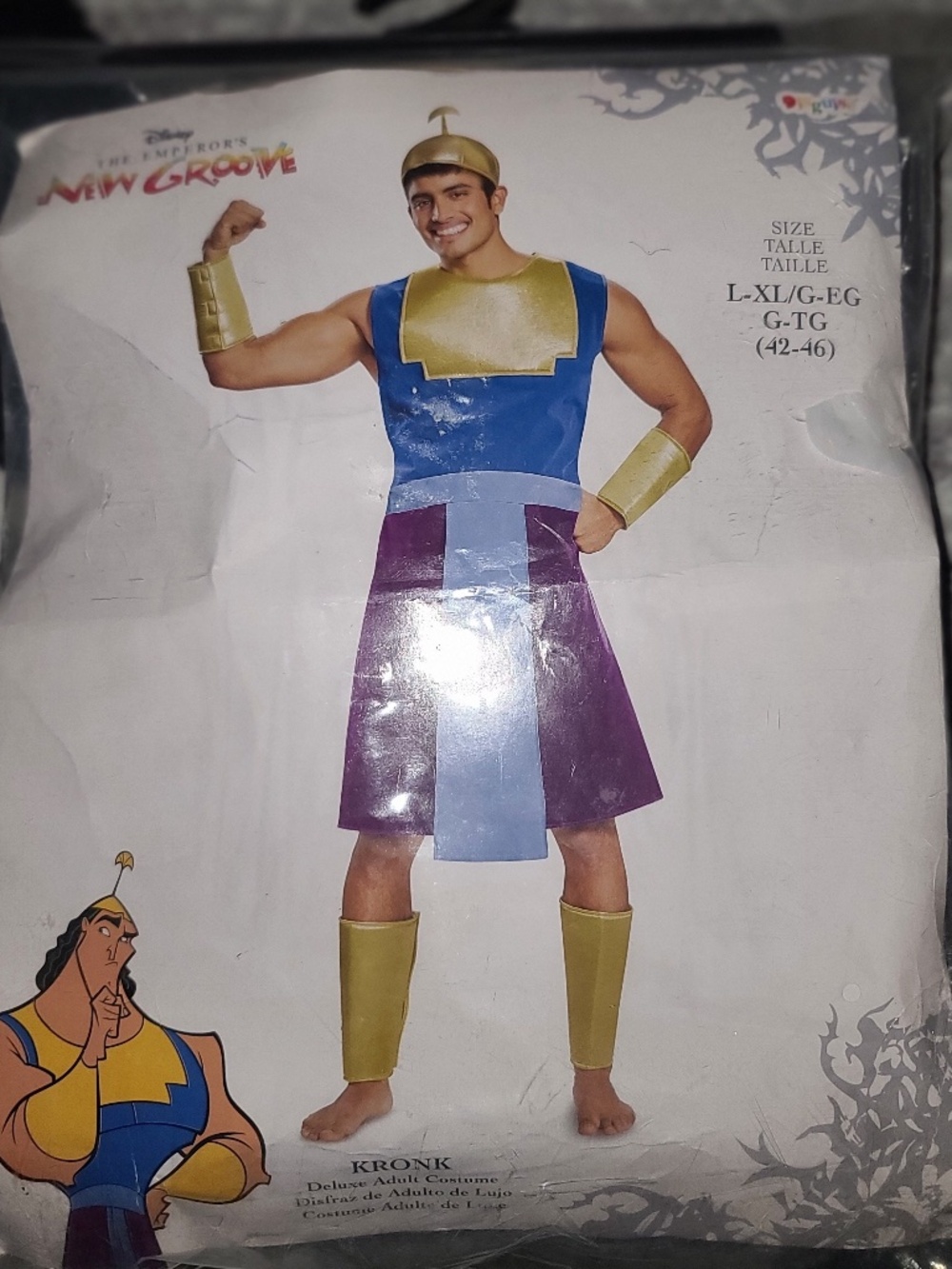 Disney Emperor's New Groove Kronk Mens Costume size 42-46 NWOT